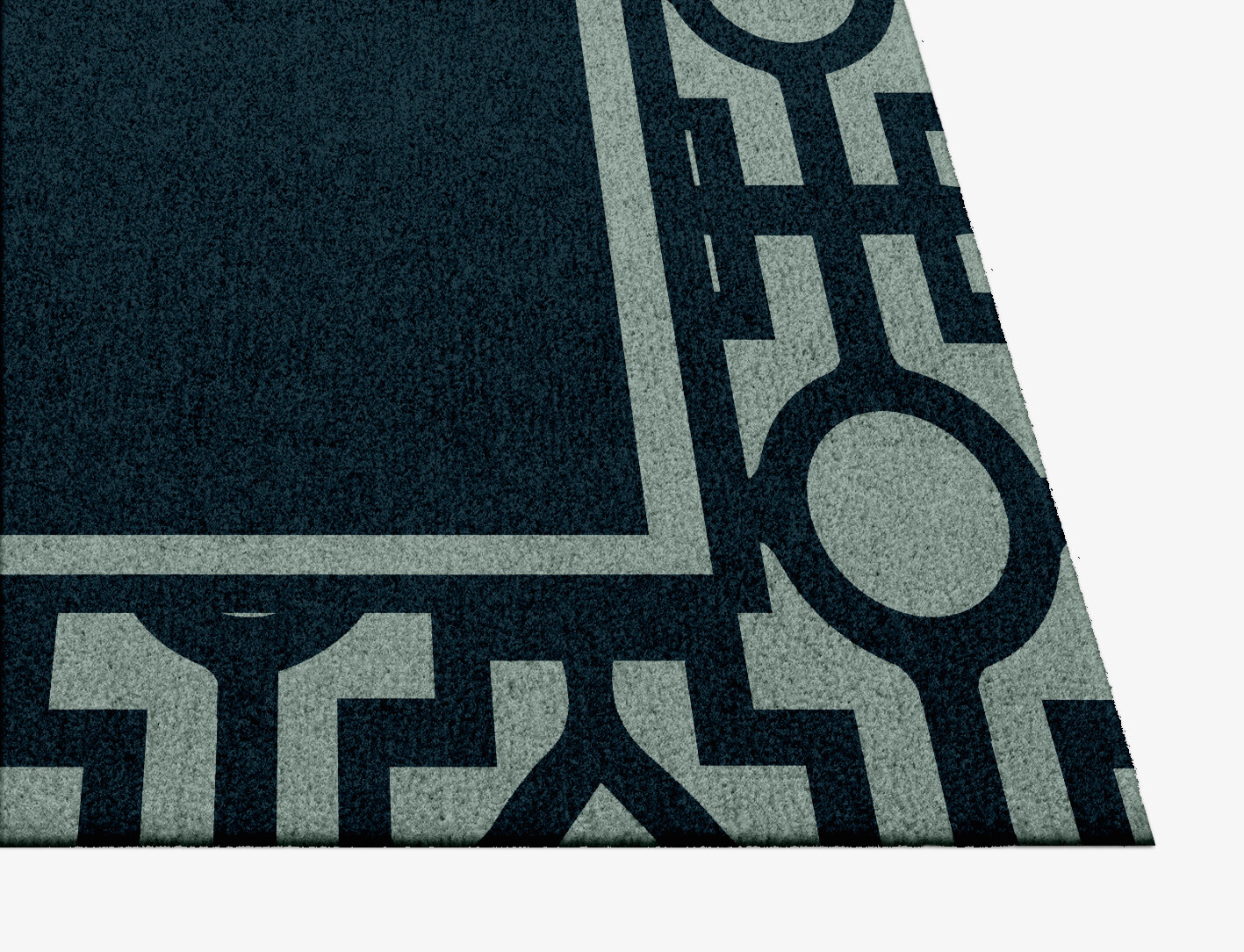 Flakey Geometric Square Hand Knotted Tibetan Wool Custom Rug by Rug Artisan