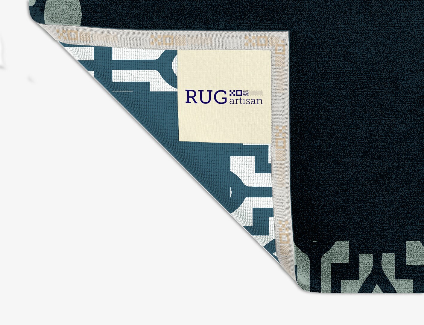 Flakey Geometric Square Hand Knotted Tibetan Wool Custom Rug by Rug Artisan