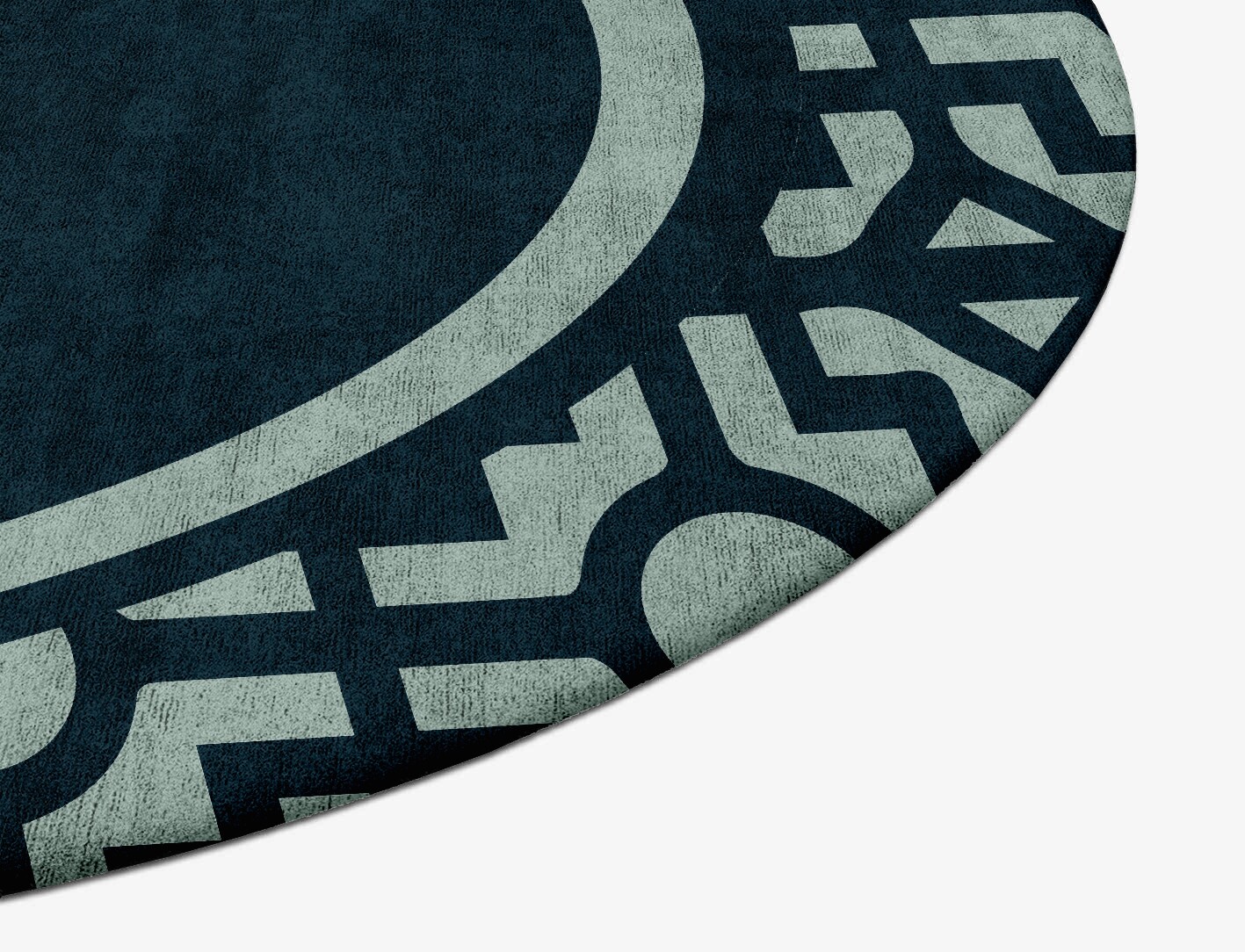 Flakey Geometric Oval Hand Tufted Bamboo Silk Custom Rug by Rug Artisan