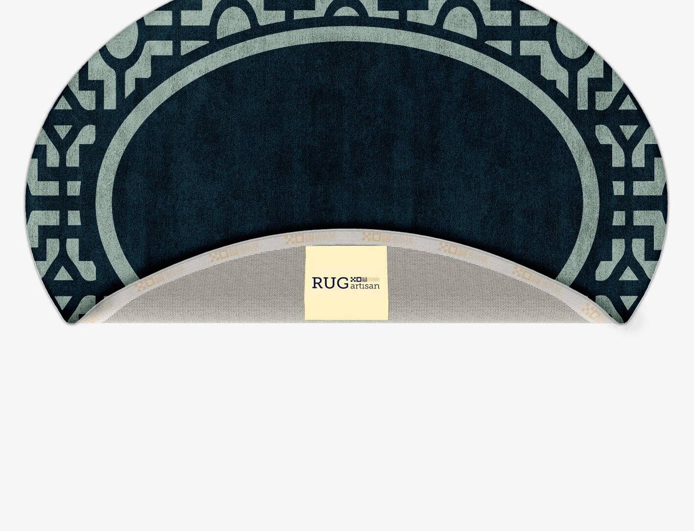 Flakey Geometric Oval Hand Tufted Bamboo Silk Custom Rug by Rug Artisan