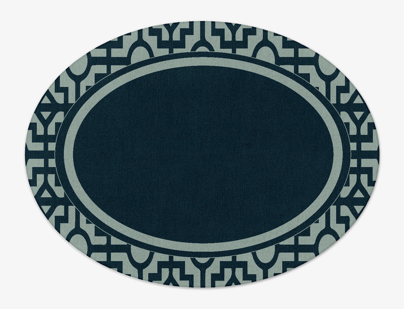 Flakey Geometric Oval Hand Tufted Pure Wool Custom Rug by Rug Artisan