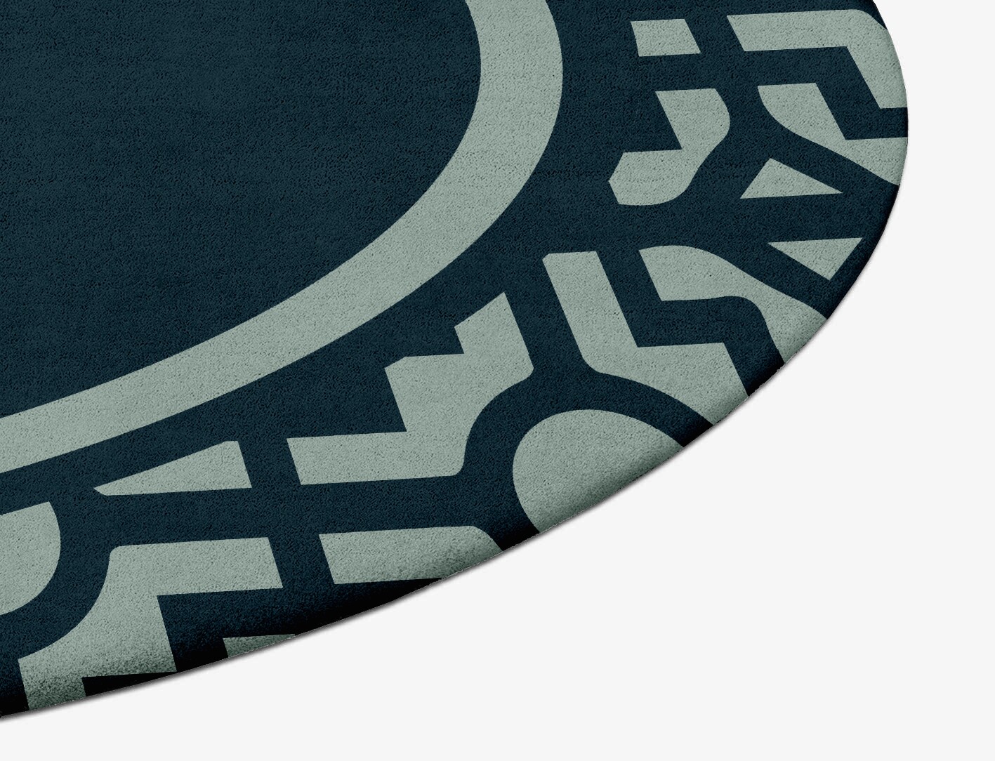 Flakey Geometric Oval Hand Tufted Pure Wool Custom Rug by Rug Artisan