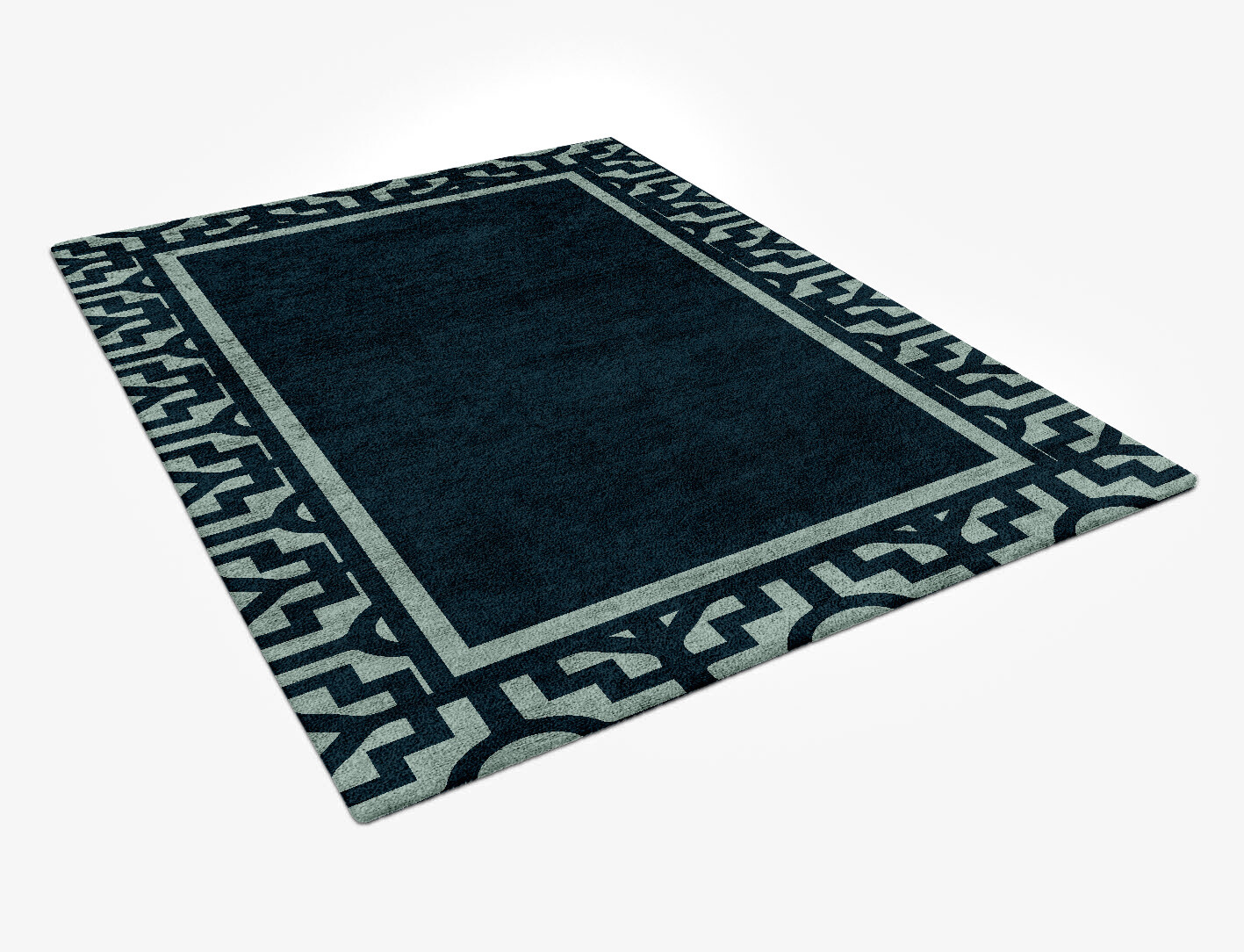 Flakey Geometric Rectangle Hand Tufted Bamboo Silk Custom Rug by Rug Artisan