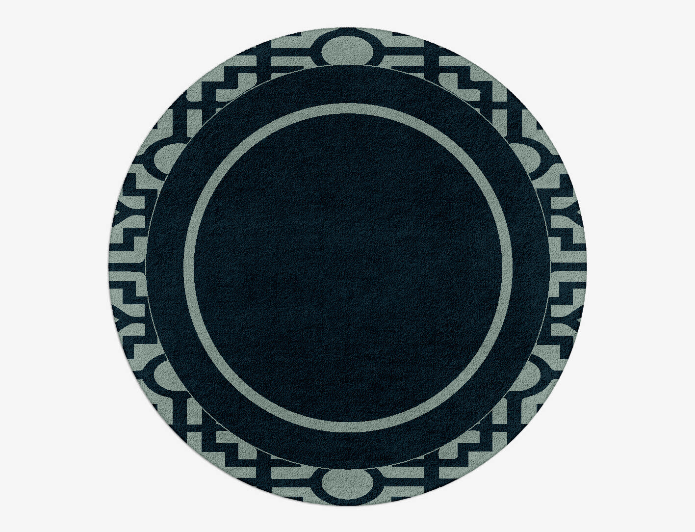 Flakey Geometric Round Hand Tufted Pure Wool Custom Rug by Rug Artisan