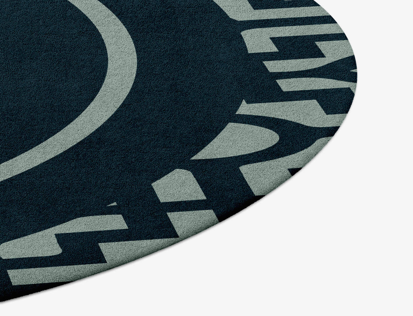 Flakey Geometric Round Hand Tufted Pure Wool Custom Rug by Rug Artisan