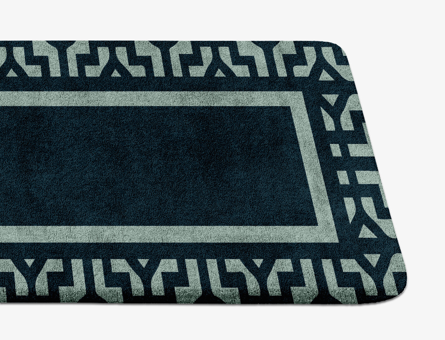 Flakey Geometric Runner Hand Tufted Bamboo Silk Custom Rug by Rug Artisan