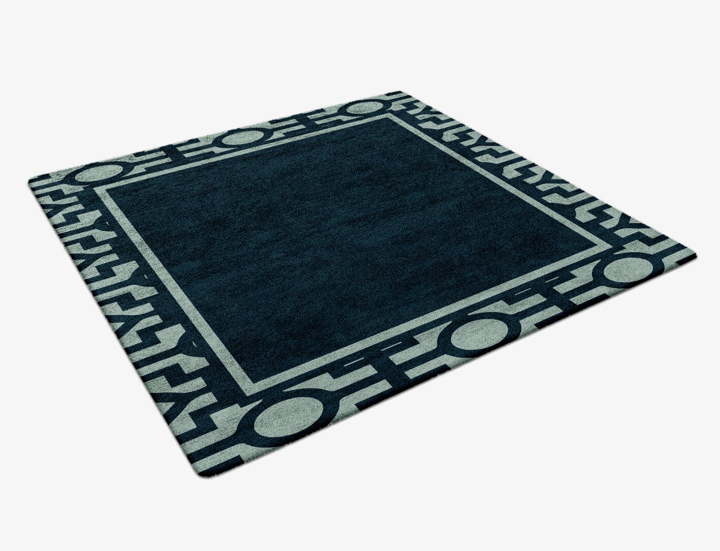 Flakey Geometric Square Hand Tufted Bamboo Silk Custom Rug by Rug Artisan