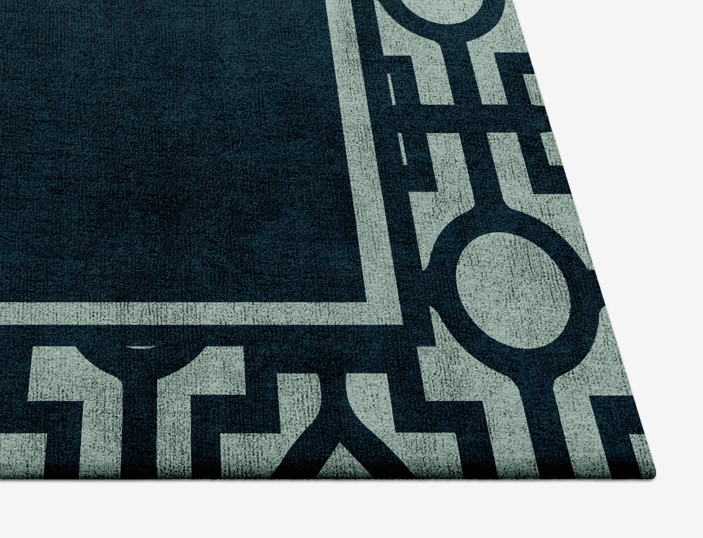 Flakey Geometric Square Hand Tufted Bamboo Silk Custom Rug by Rug Artisan
