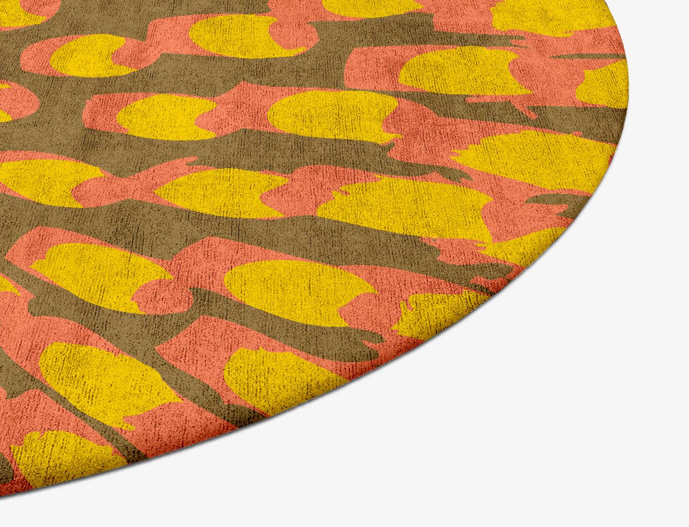 Flame Abstract Oval Hand Tufted Bamboo Silk Custom Rug by Rug Artisan