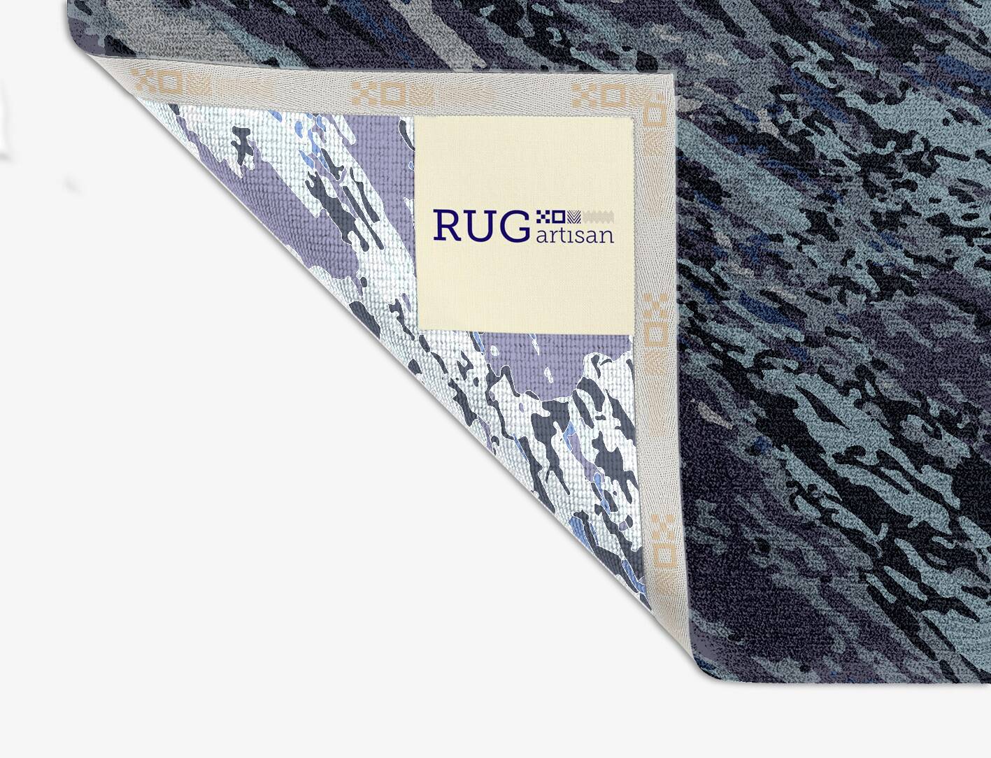 Flat Wash Brush Strokes Square Hand Knotted Tibetan Wool Custom Rug by Rug Artisan