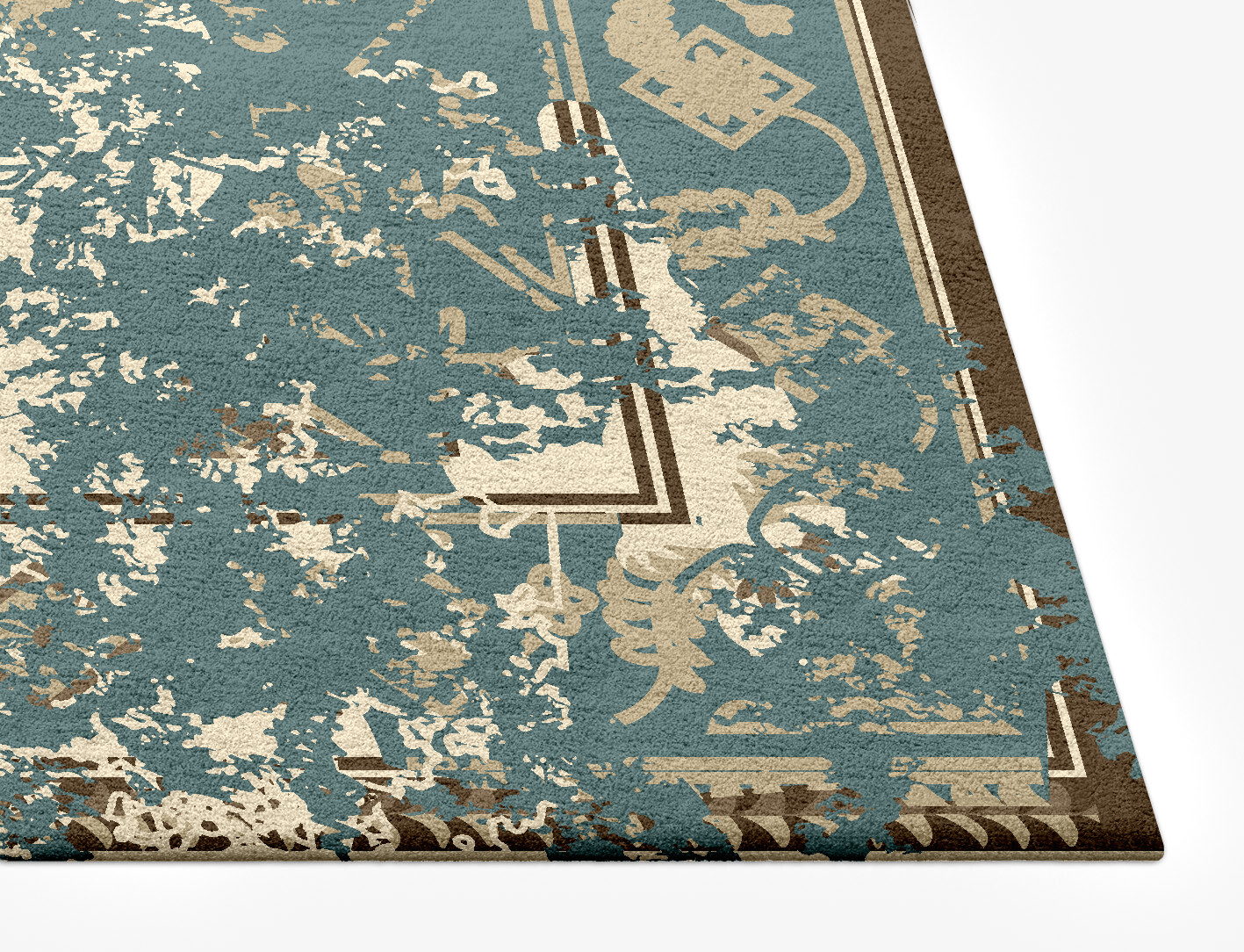 Flat Yazd Persian Bagh Rectangle Hand Tufted Pure Wool Custom Rug by Rug Artisan