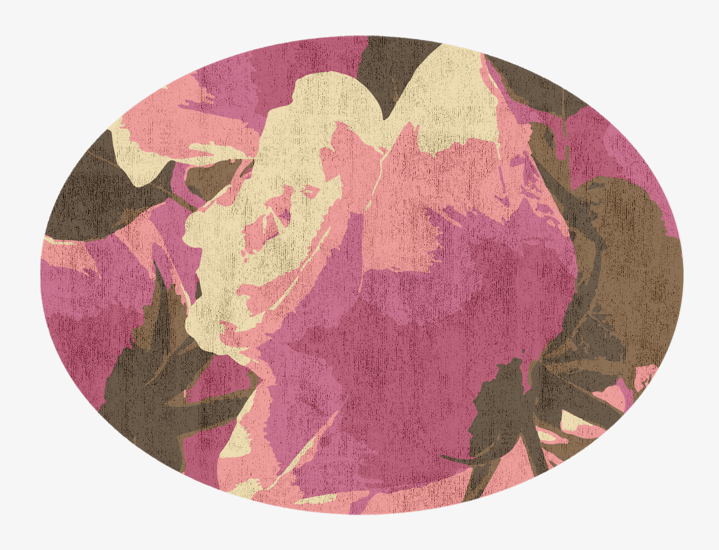 Flaxen Floral Oval Hand Knotted Bamboo Silk Custom Rug by Rug Artisan