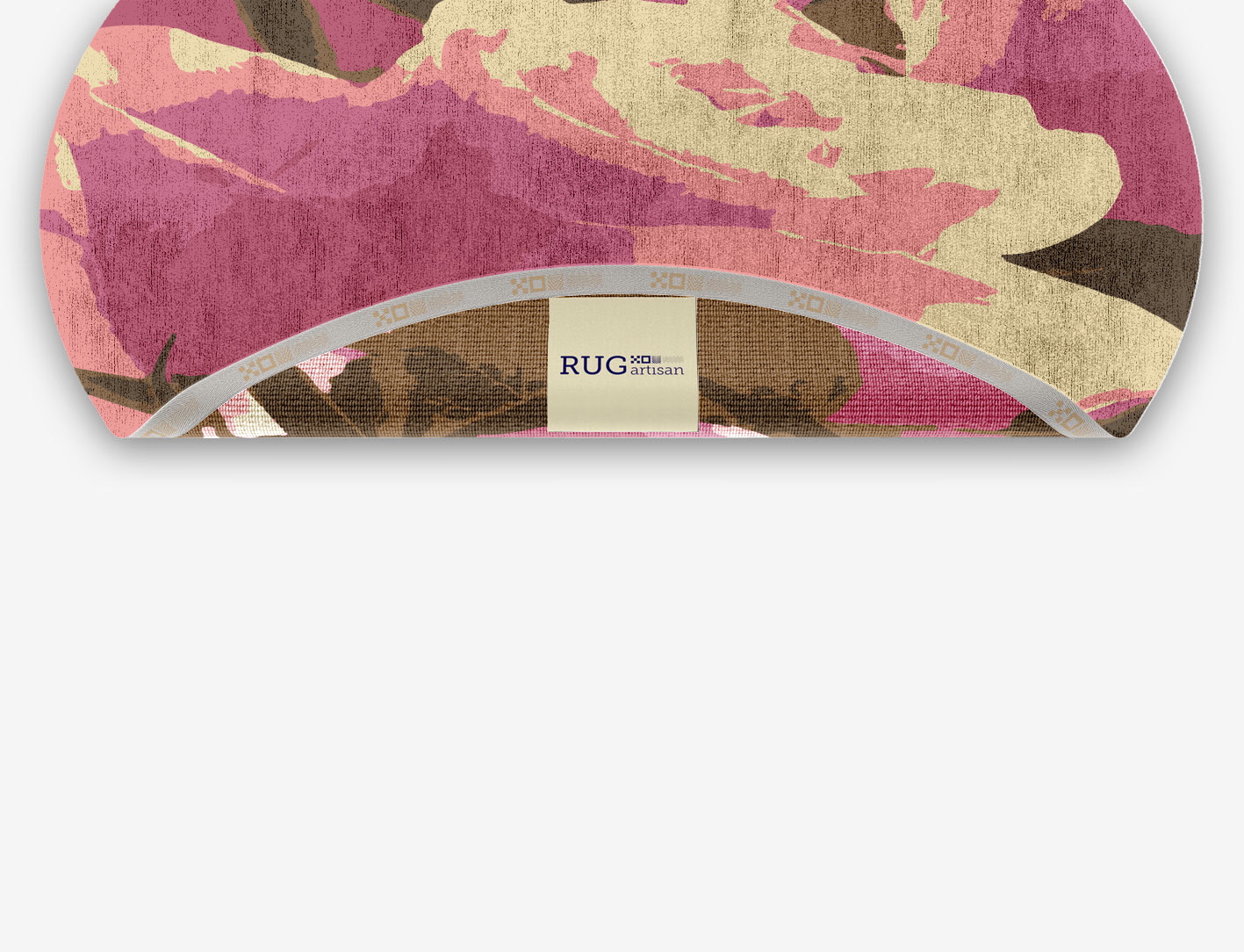 Flaxen Floral Oval Hand Knotted Bamboo Silk Custom Rug by Rug Artisan