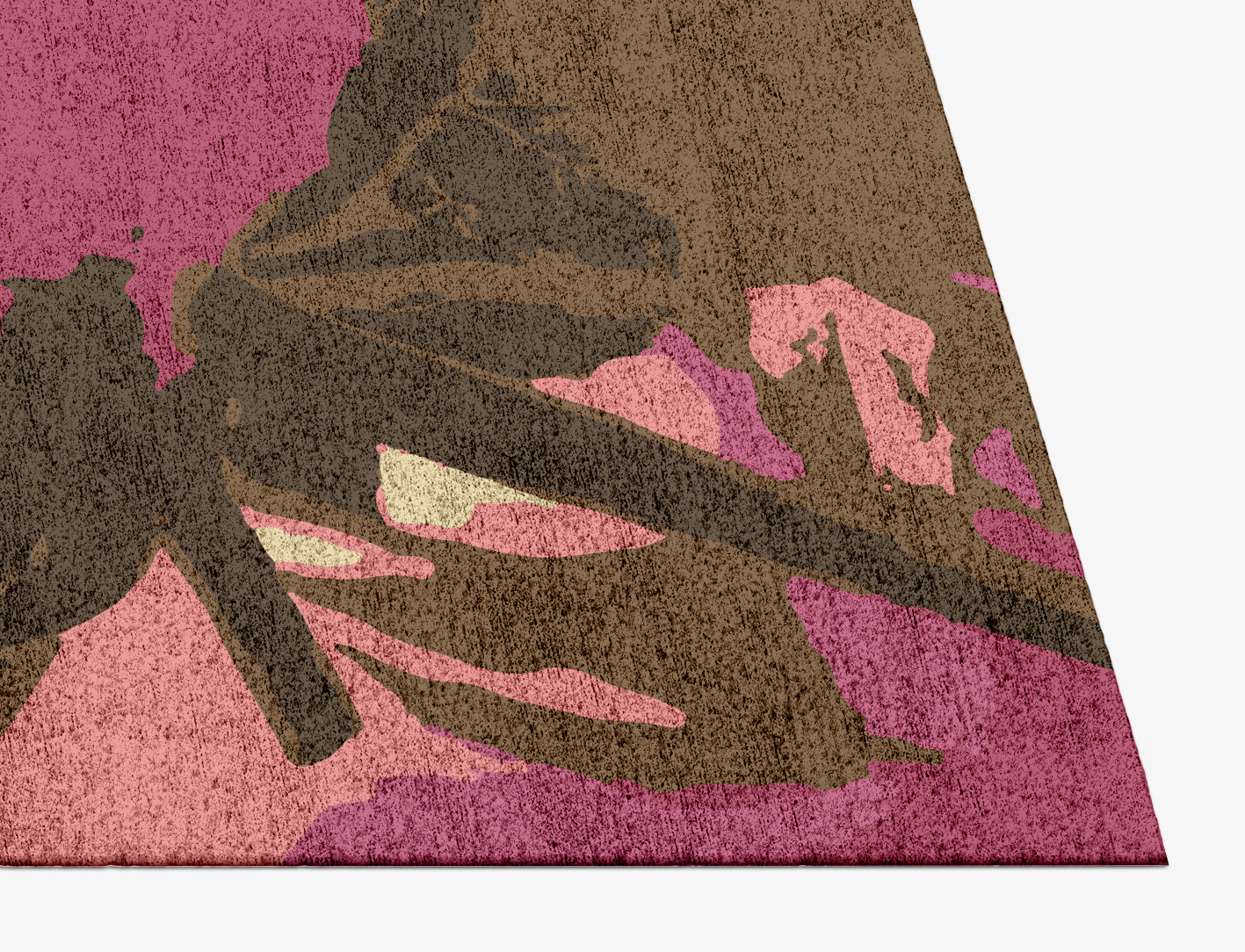 Flaxen Floral Rectangle Hand Knotted Bamboo Silk Custom Rug by Rug Artisan