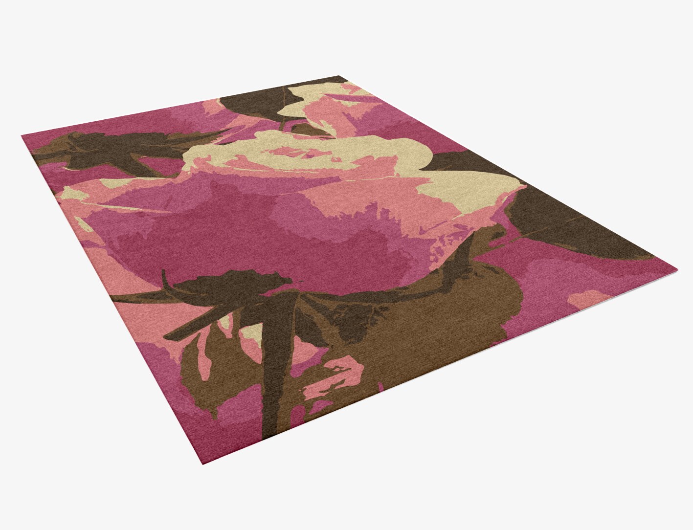 Flaxen Floral Rectangle Hand Knotted Tibetan Wool Custom Rug by Rug Artisan