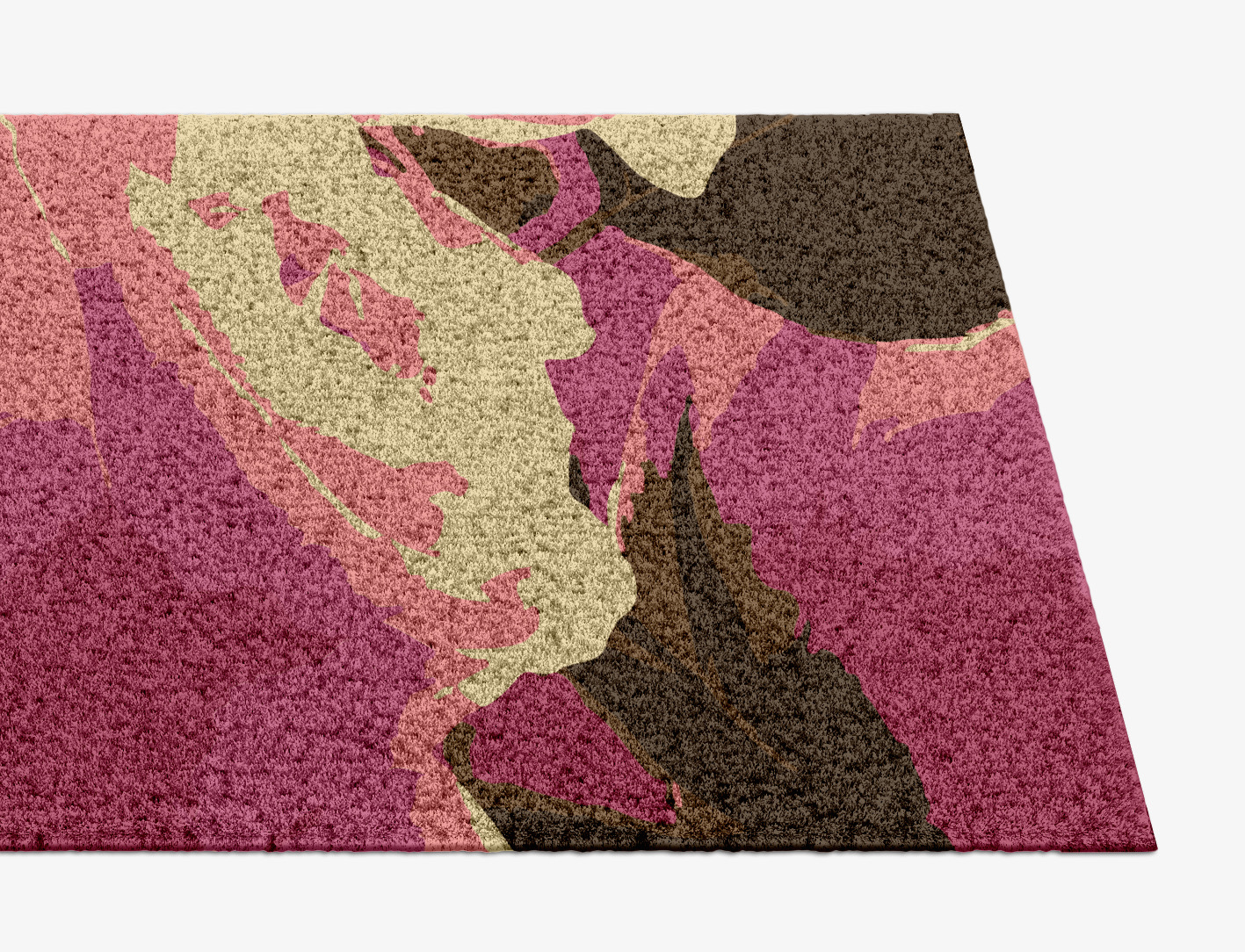 Flaxen Floral Runner Hand Knotted Tibetan Wool Custom Rug by Rug Artisan