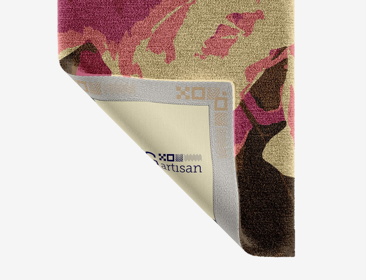 Flaxen Floral Runner Hand Knotted Tibetan Wool Custom Rug by Rug Artisan