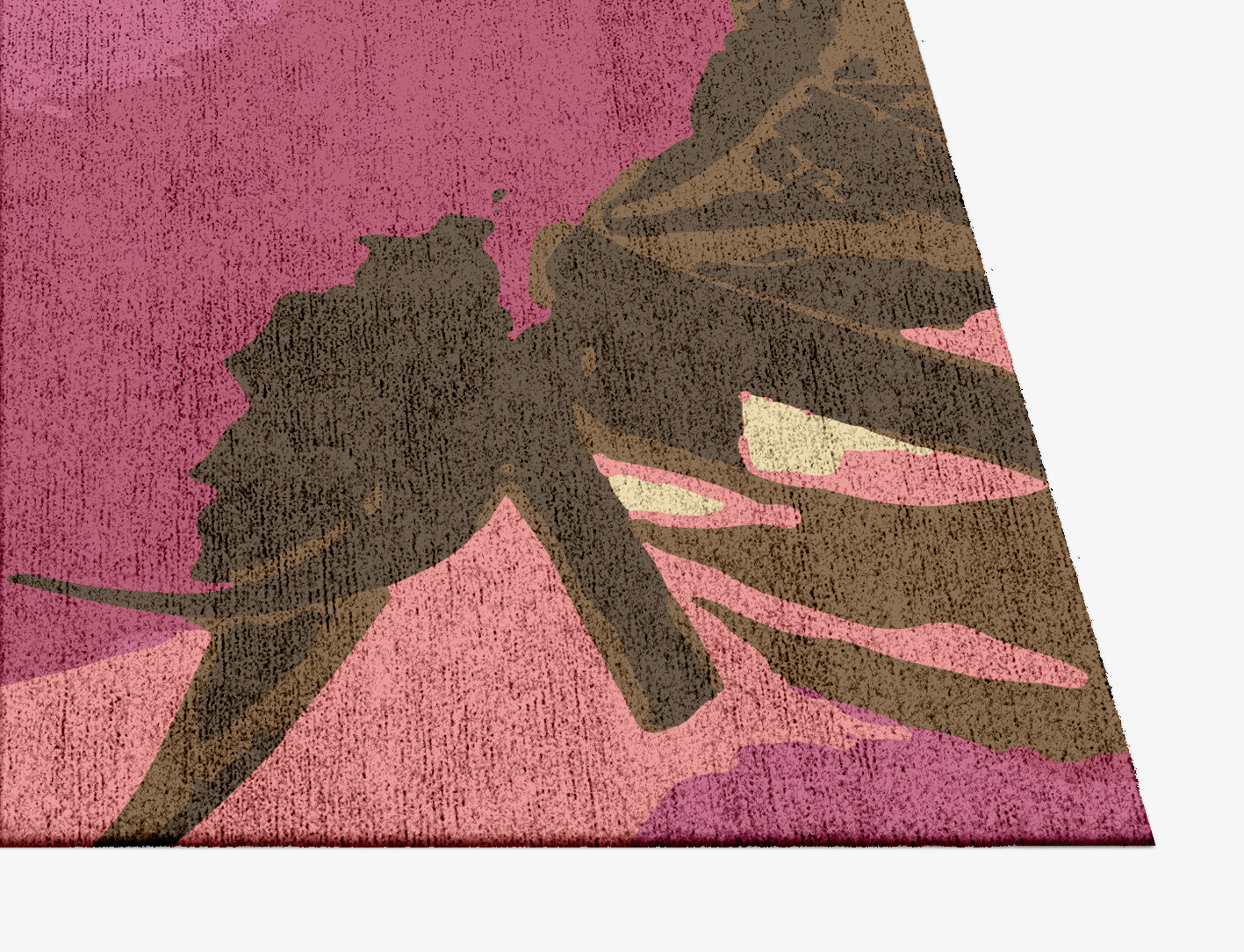 Flaxen Floral Square Hand Knotted Bamboo Silk Custom Rug by Rug Artisan