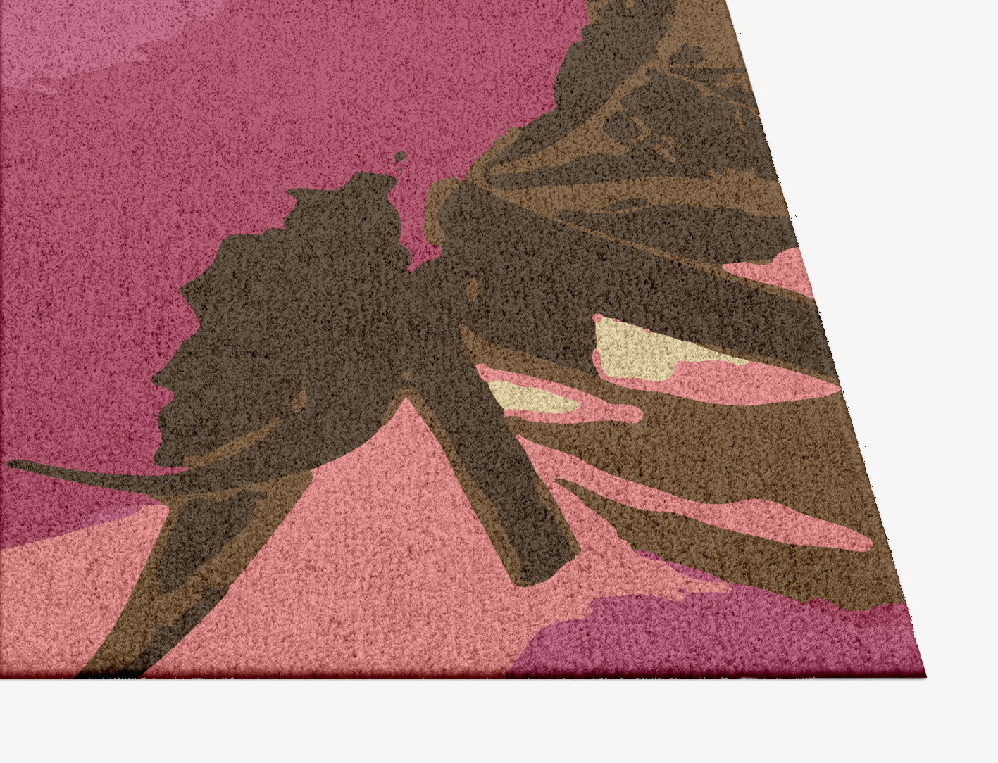 Flaxen Floral Square Hand Knotted Tibetan Wool Custom Rug by Rug Artisan