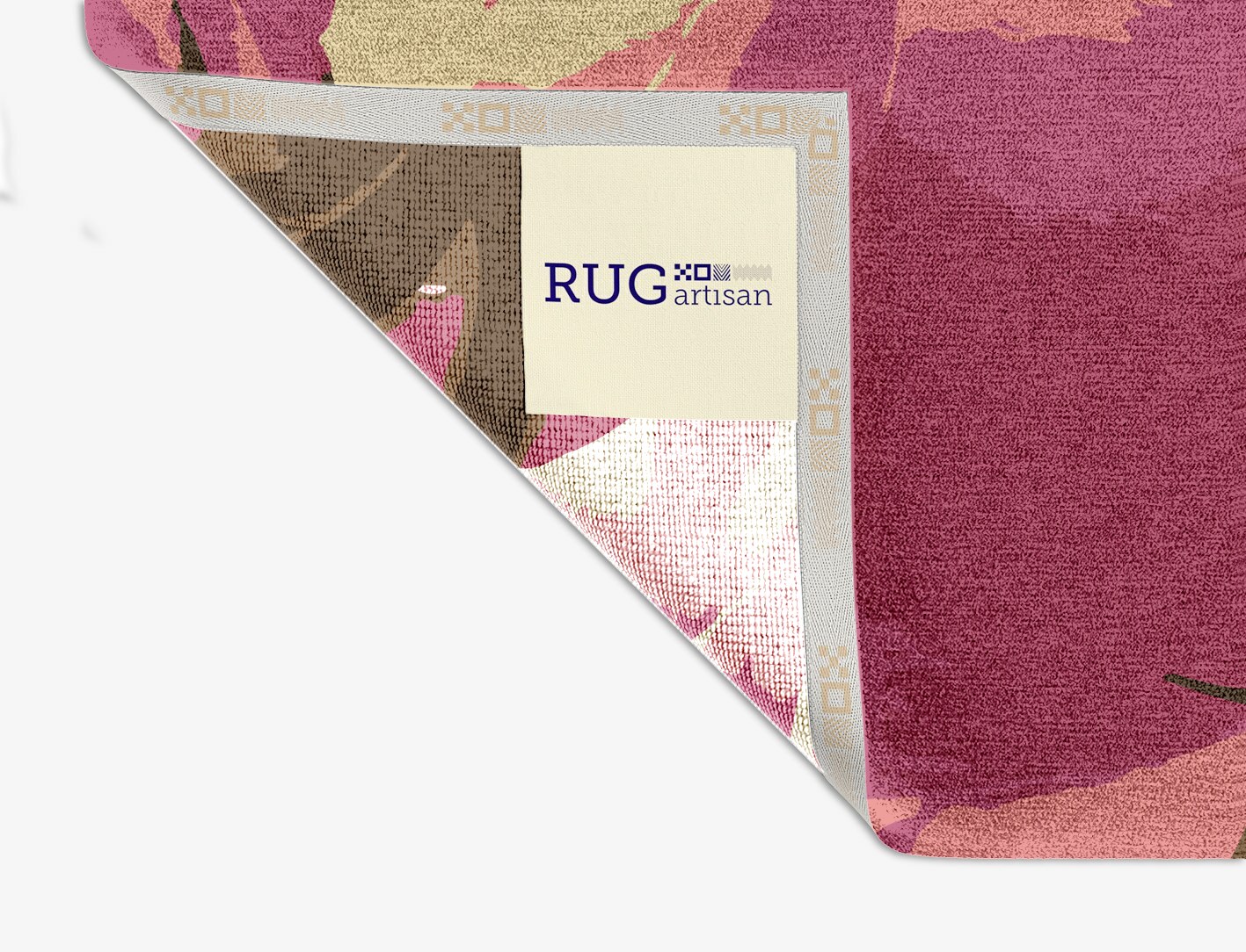 Flaxen Floral Square Hand Knotted Tibetan Wool Custom Rug by Rug Artisan