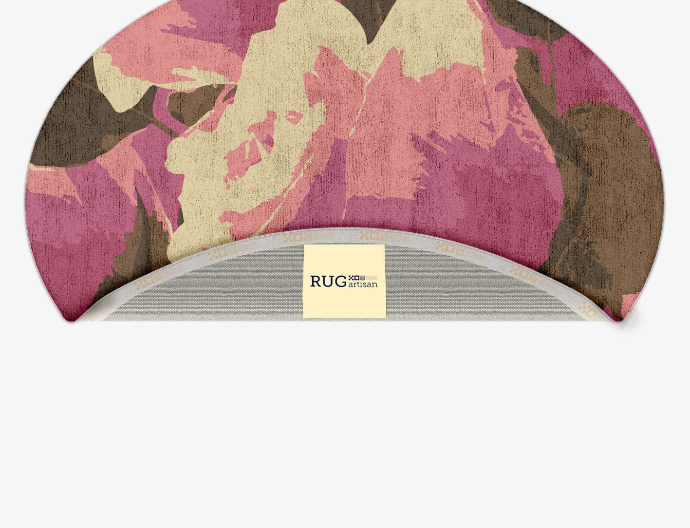 Flaxen Floral Oval Hand Tufted Bamboo Silk Custom Rug by Rug Artisan