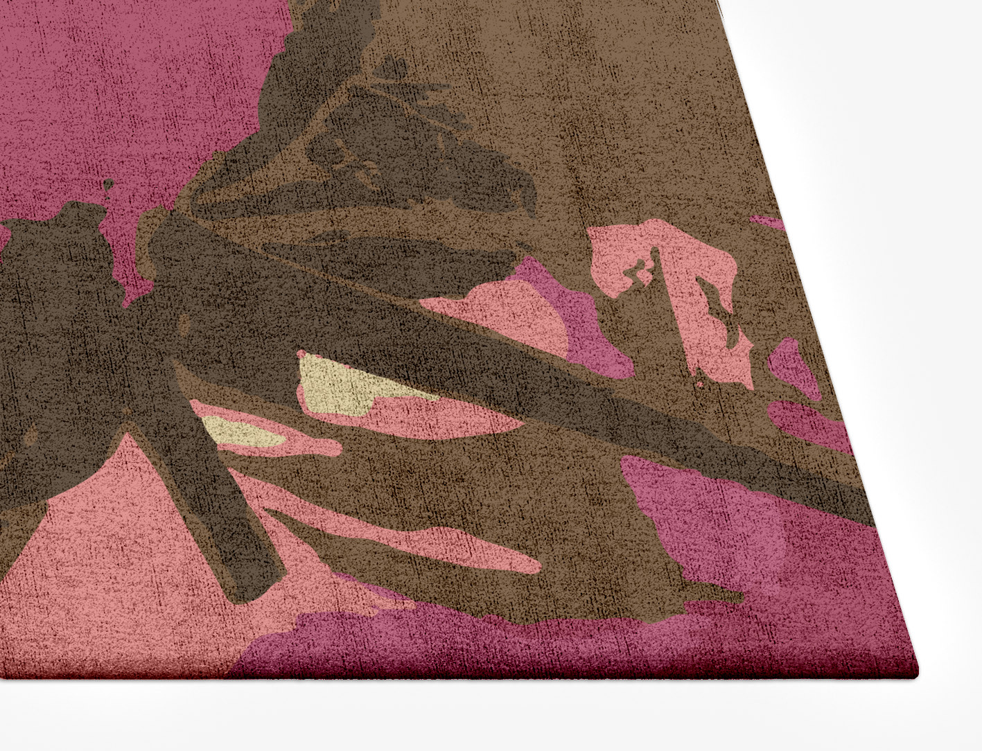 Flaxen Floral Rectangle Hand Tufted Bamboo Silk Custom Rug by Rug Artisan