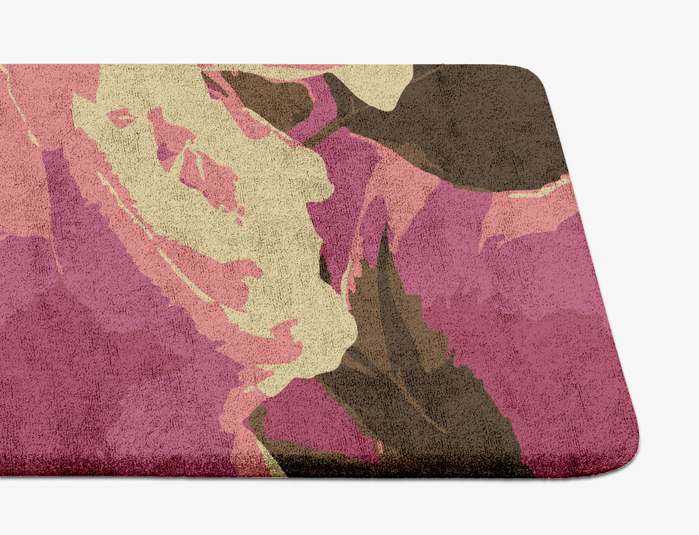 Flaxen Floral Runner Hand Tufted Bamboo Silk Custom Rug by Rug Artisan