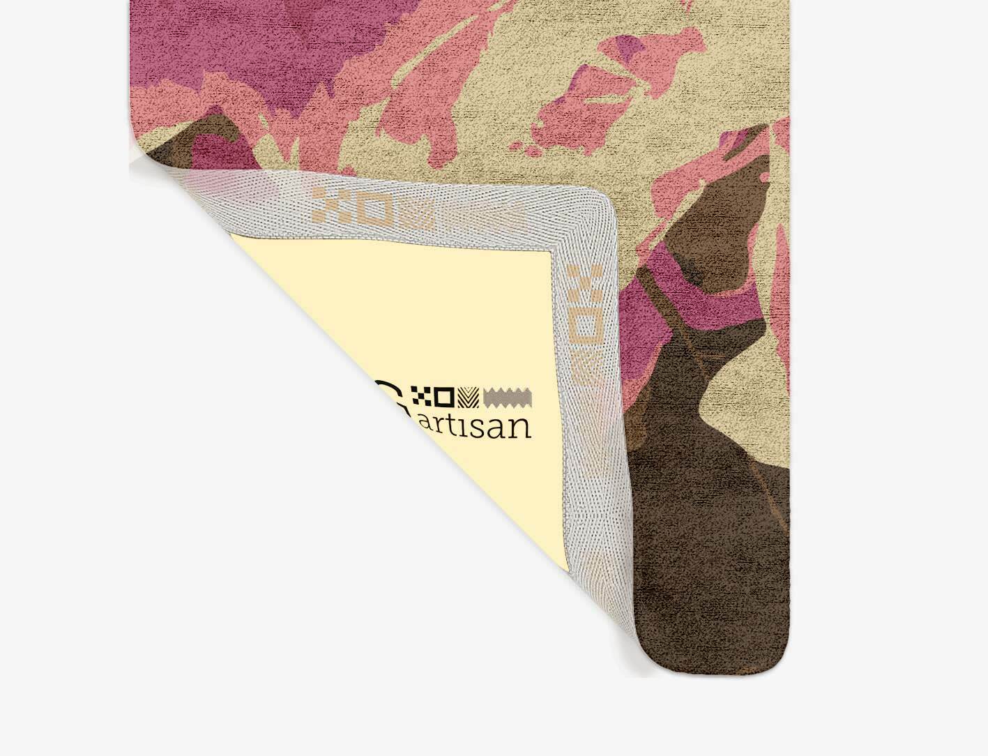 Flaxen Floral Runner Hand Tufted Bamboo Silk Custom Rug by Rug Artisan