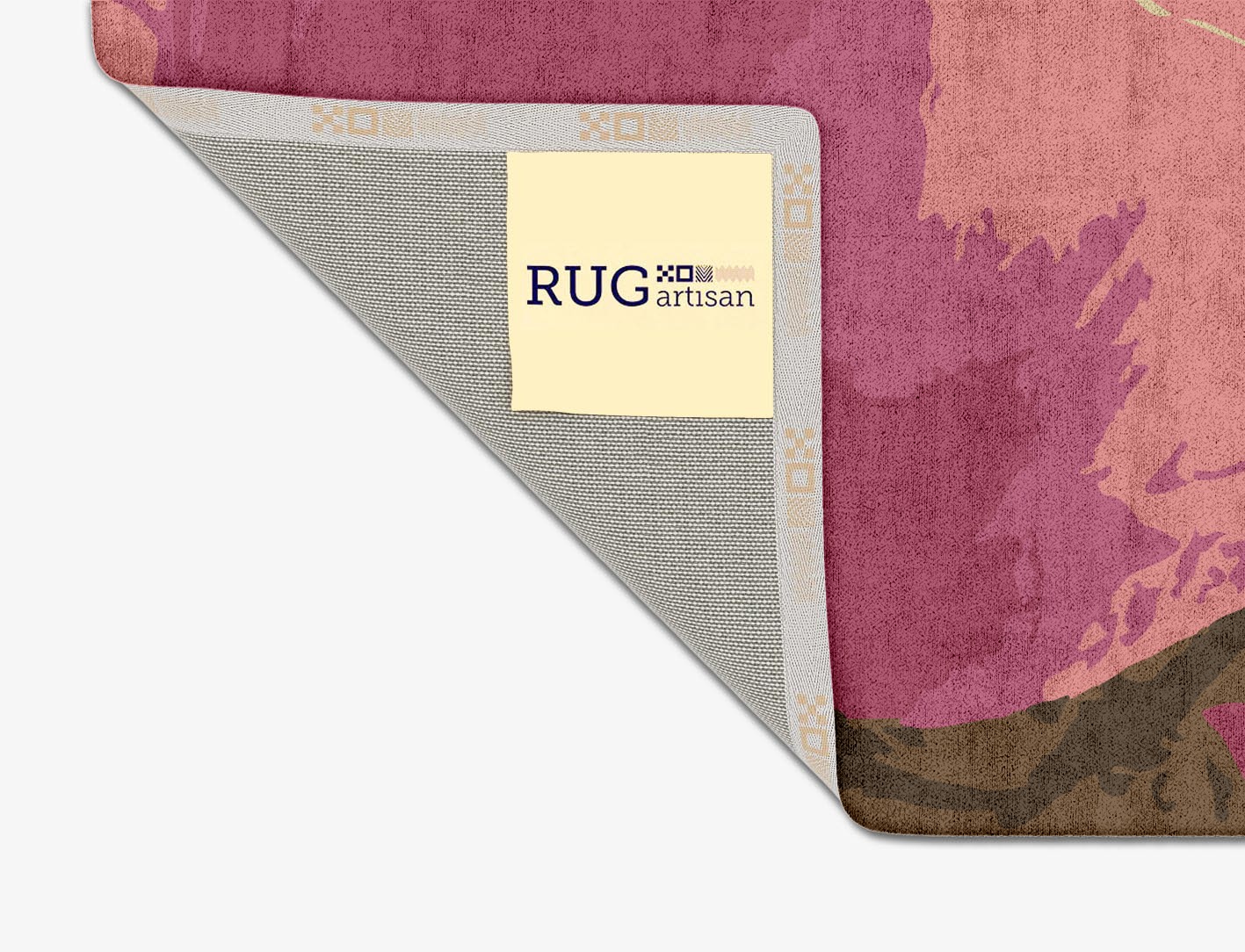 Flaxen Floral Square Hand Tufted Bamboo Silk Custom Rug by Rug Artisan