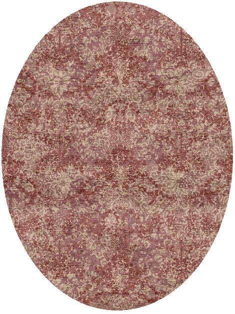 Flomotif Vintage Oval Hand Knotted Bamboo Silk Custom Rug by Rug Artisan