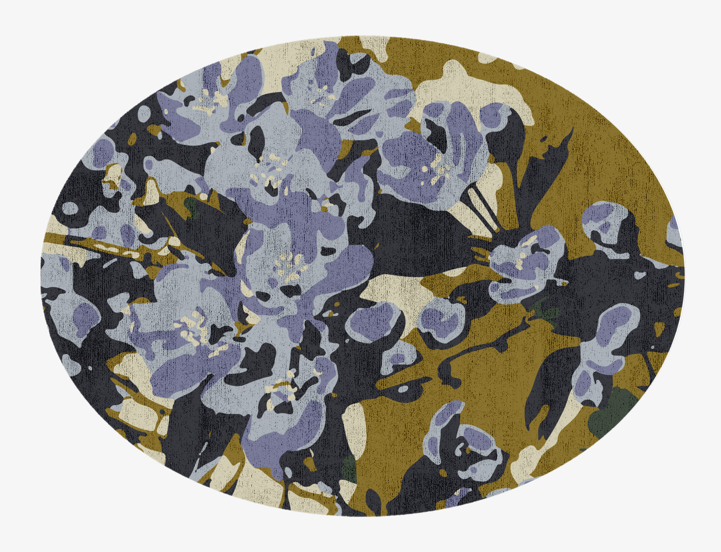 Flora Floral Oval Hand Knotted Bamboo Silk Custom Rug by Rug Artisan