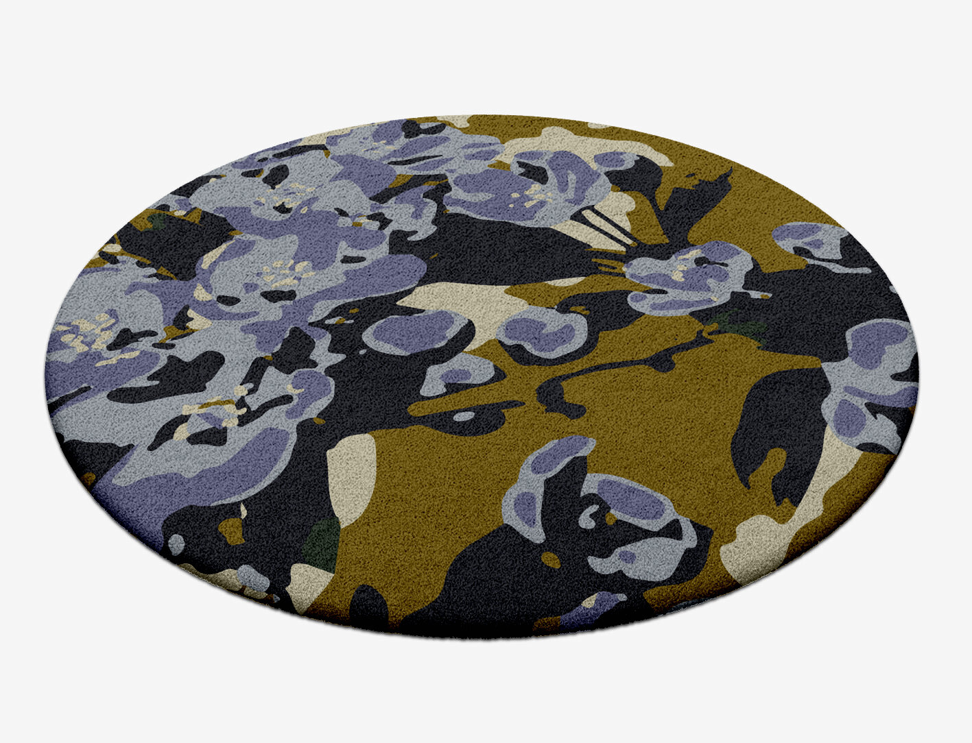 Flora Floral Round Hand Tufted Pure Wool Custom Rug by Rug Artisan