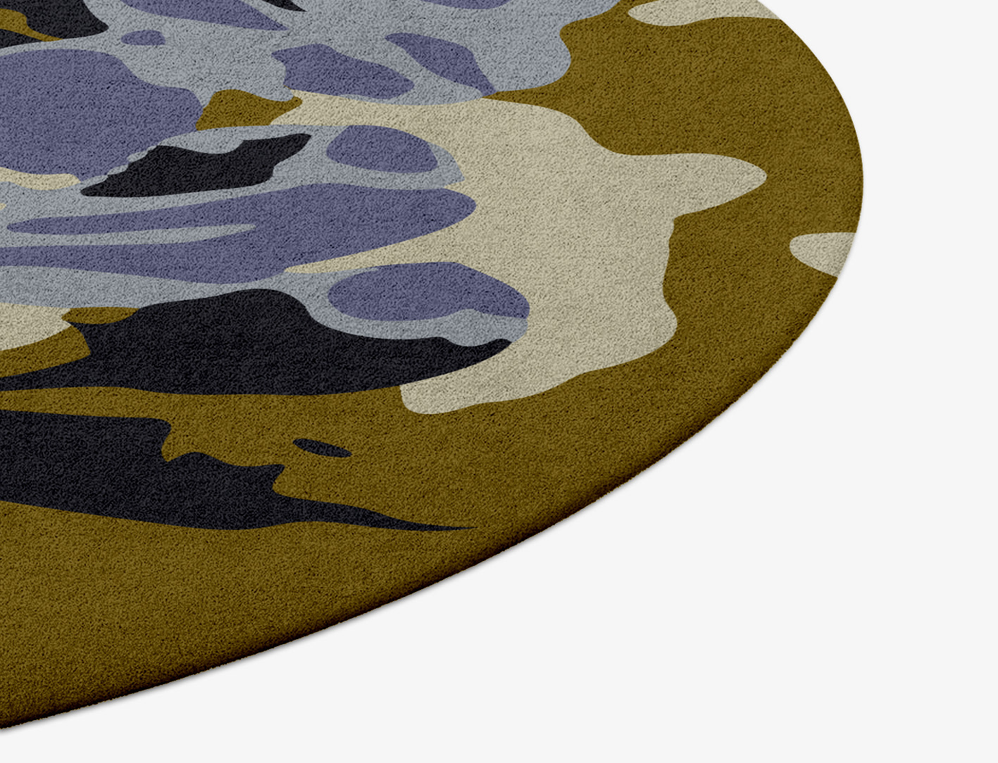 Flora Floral Round Hand Tufted Pure Wool Custom Rug by Rug Artisan