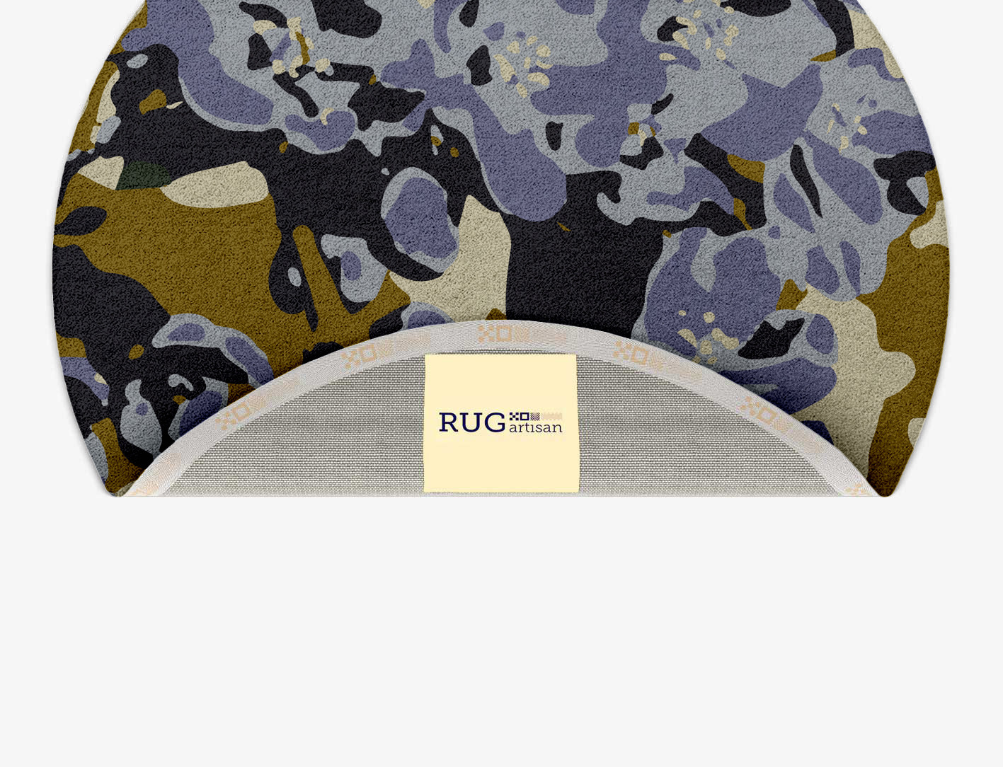 Flora Floral Round Hand Tufted Pure Wool Custom Rug by Rug Artisan