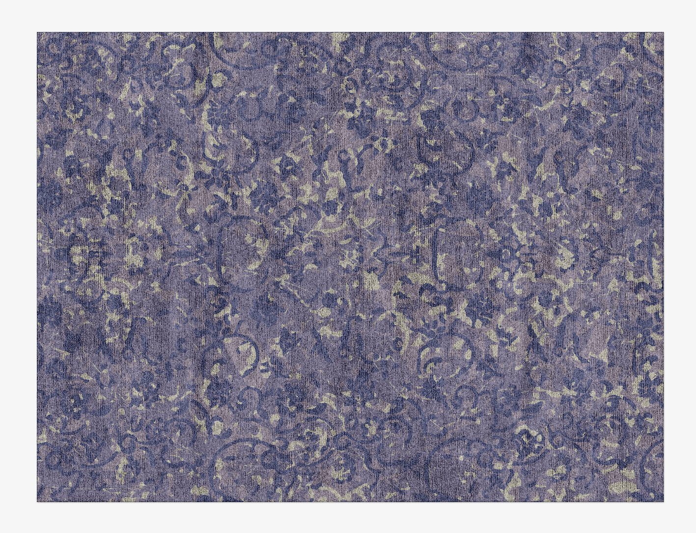 Floral Fragments Vintage Rectangle Hand Knotted Bamboo Silk Custom Rug by Rug Artisan