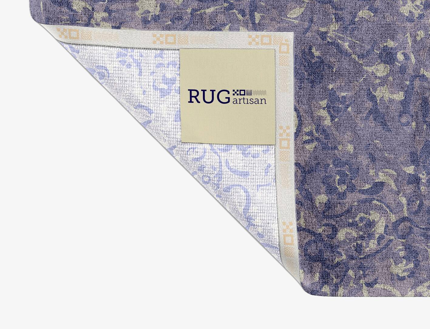 Floral Fragments Vintage Rectangle Hand Knotted Bamboo Silk Custom Rug by Rug Artisan