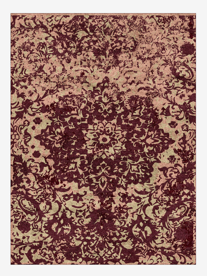Floral Medallion Vintage Rectangle Hand Knotted Bamboo Silk Custom Rug by Rug Artisan