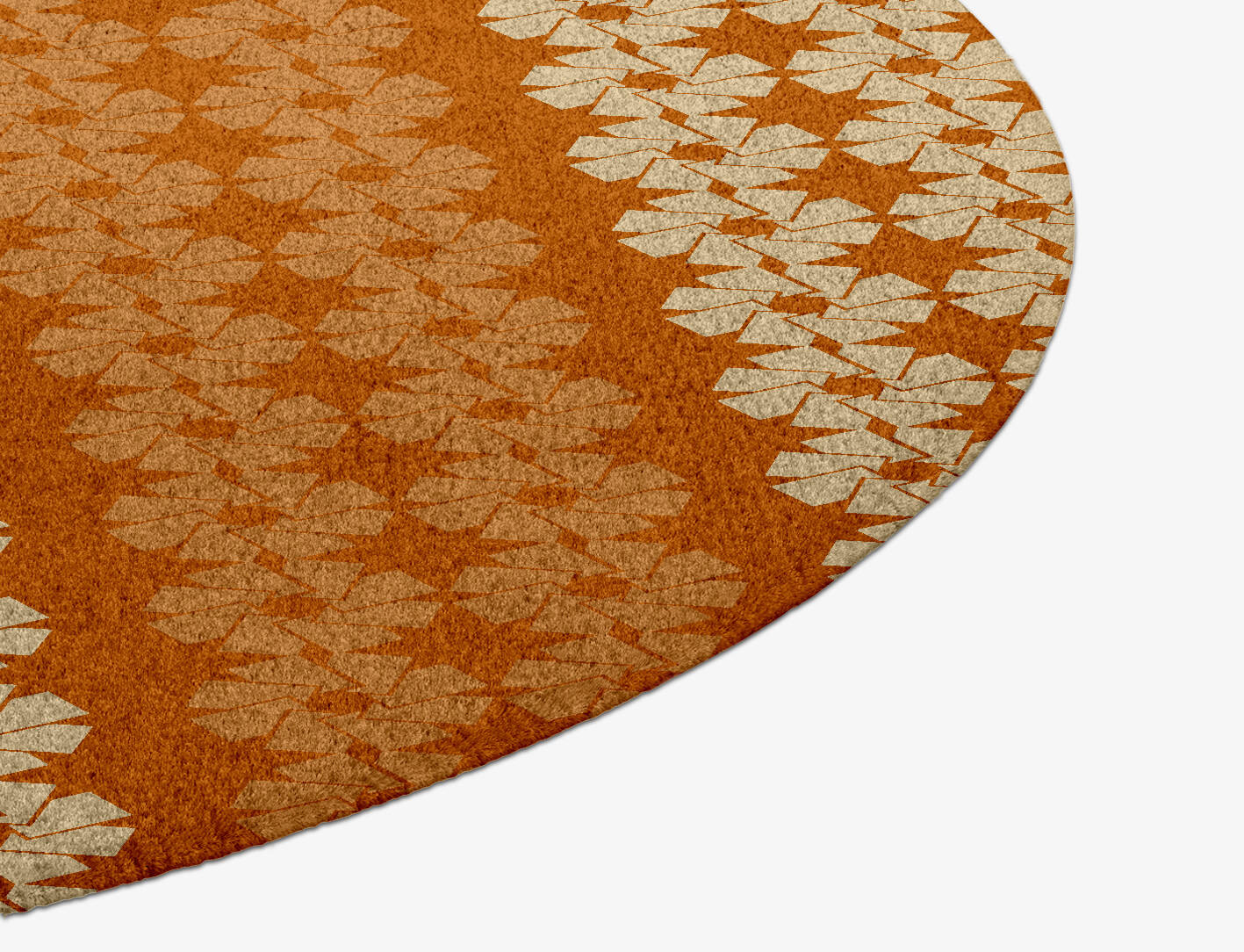 Floralite Modern Geometrics Round Hand Knotted Tibetan Wool Custom Rug by Rug Artisan