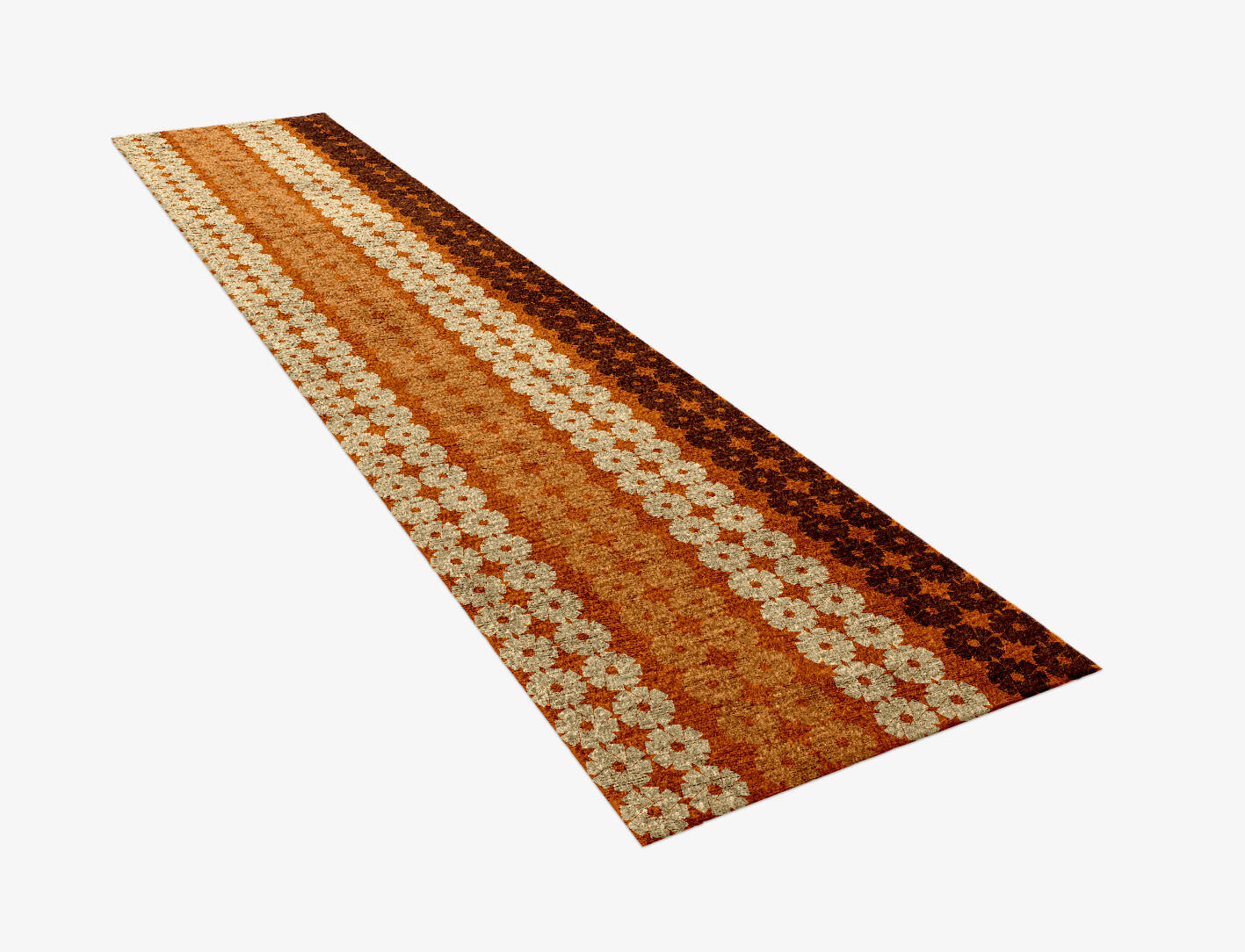 Floralite Modern Geometrics Runner Hand Knotted Bamboo Silk Custom Rug by Rug Artisan