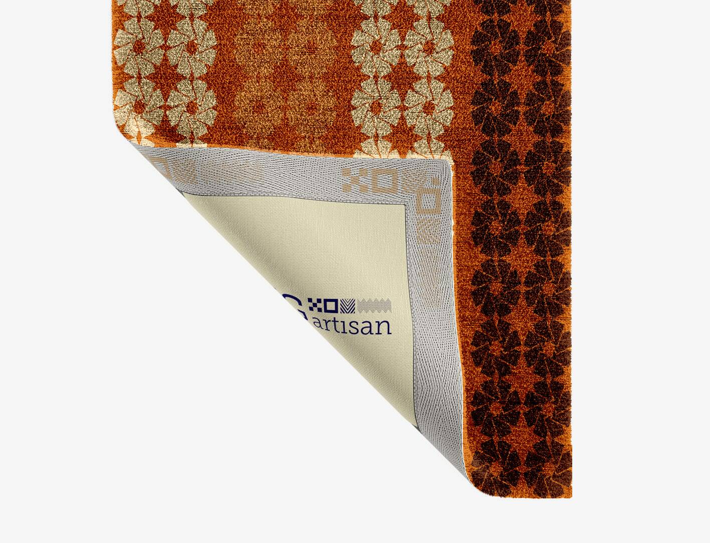 Floralite Modern Geometrics Runner Hand Knotted Bamboo Silk Custom Rug by Rug Artisan