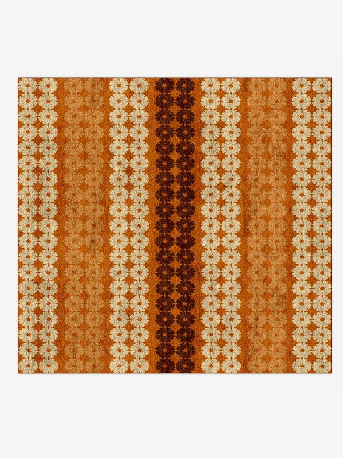 Floralite Modern Geometrics Square Hand Knotted Bamboo Silk Custom Rug by Rug Artisan