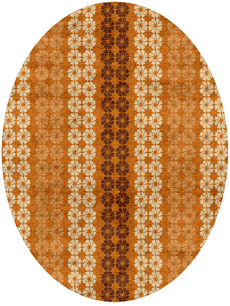 Floralite Modern Geometrics Oval Hand Tufted Bamboo Silk Custom Rug by Rug Artisan