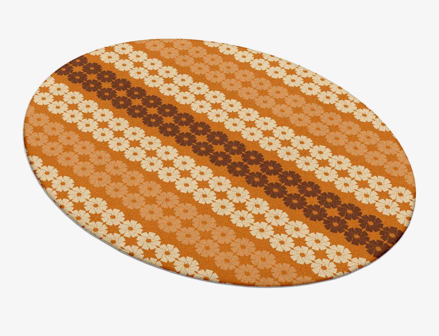Floralite Modern Geometrics Oval Hand Tufted Pure Wool Custom Rug by Rug Artisan