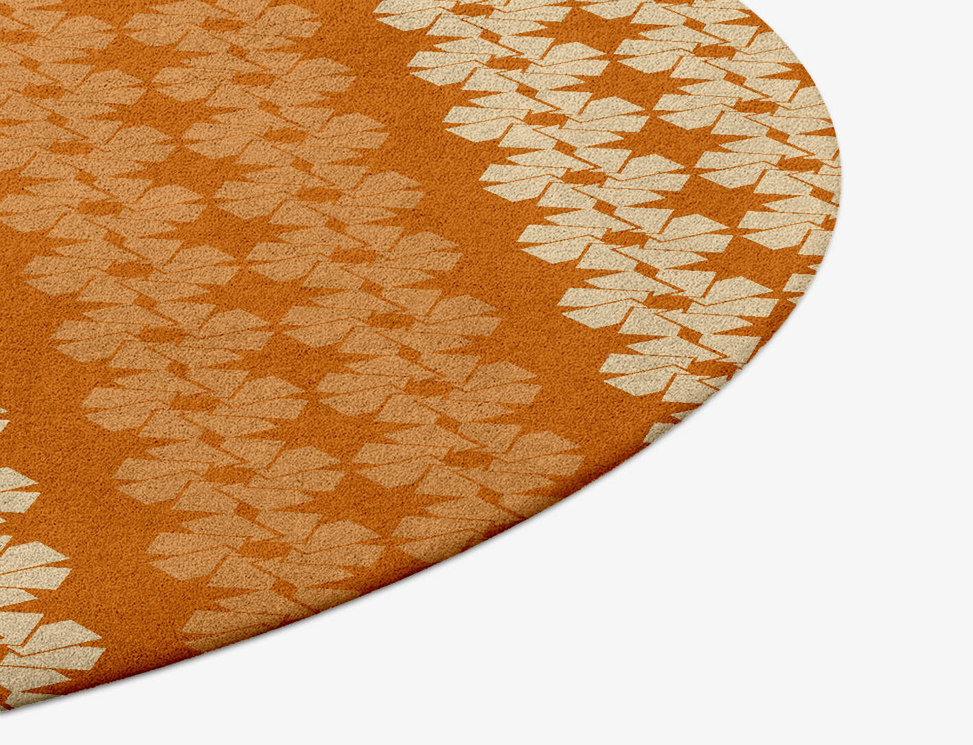 Floralite Modern Geometrics Round Hand Tufted Pure Wool Custom Rug by Rug Artisan