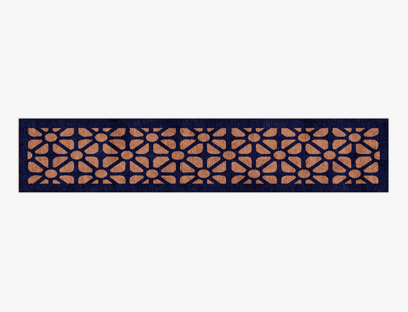 Floreale Geometric Runner Hand Knotted Bamboo Silk Custom Rug by Rug Artisan