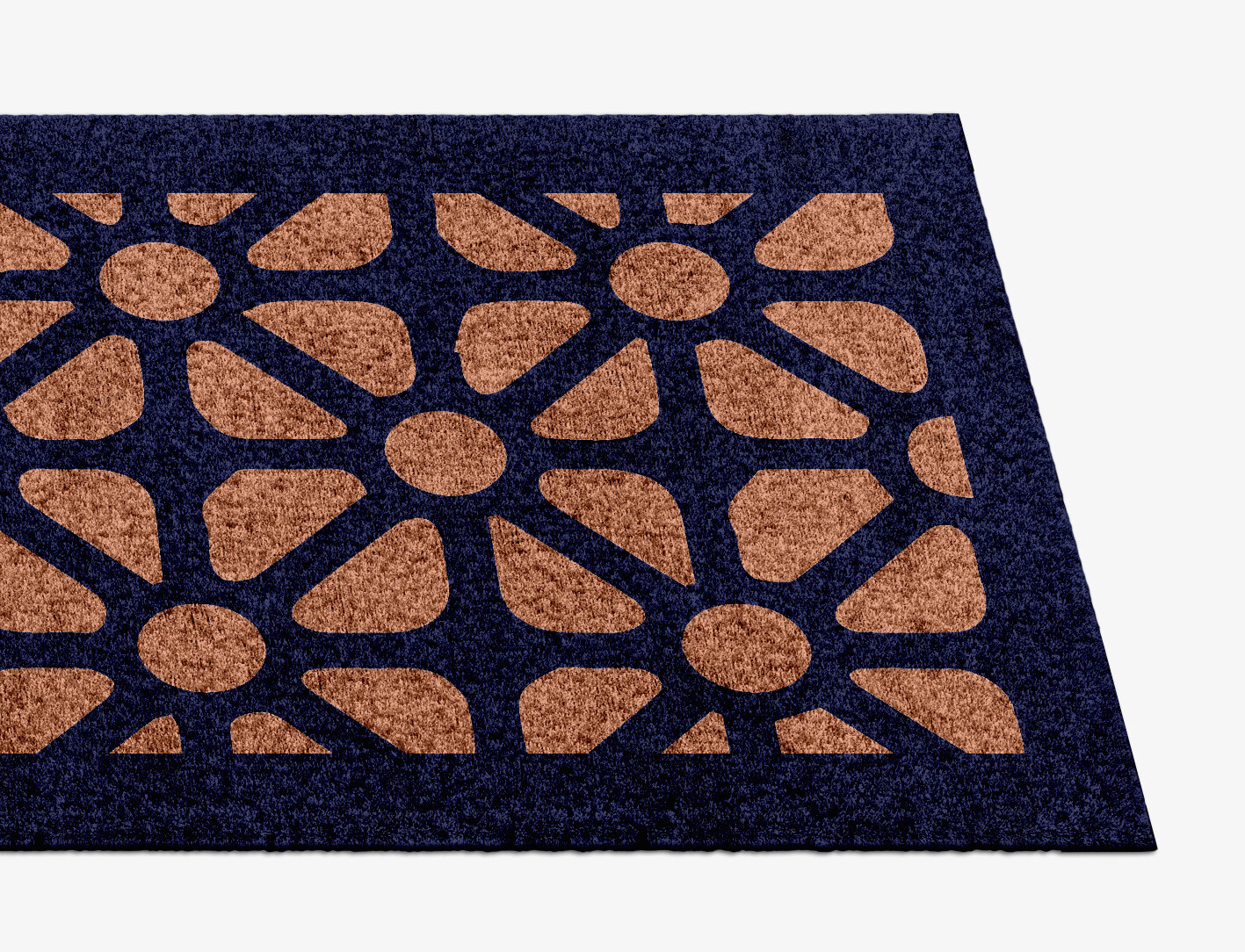 Floreale Geometric Runner Hand Knotted Bamboo Silk Custom Rug by Rug Artisan
