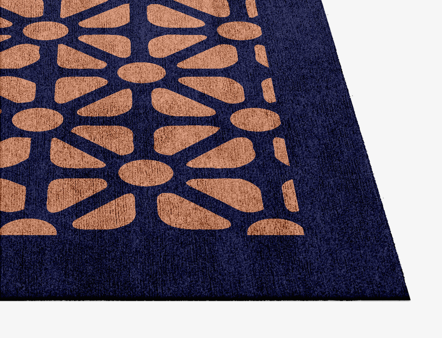 Floreale Geometric Square Hand Knotted Bamboo Silk Custom Rug by Rug Artisan