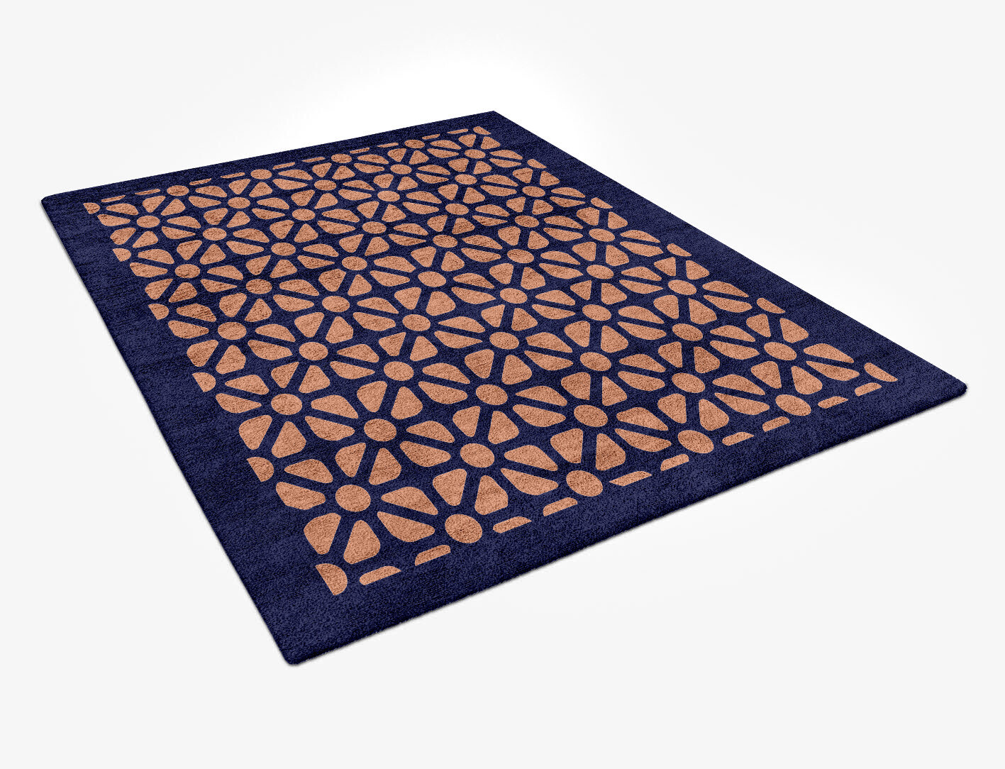 Floreale Geometric Rectangle Hand Tufted Bamboo Silk Custom Rug by Rug Artisan
