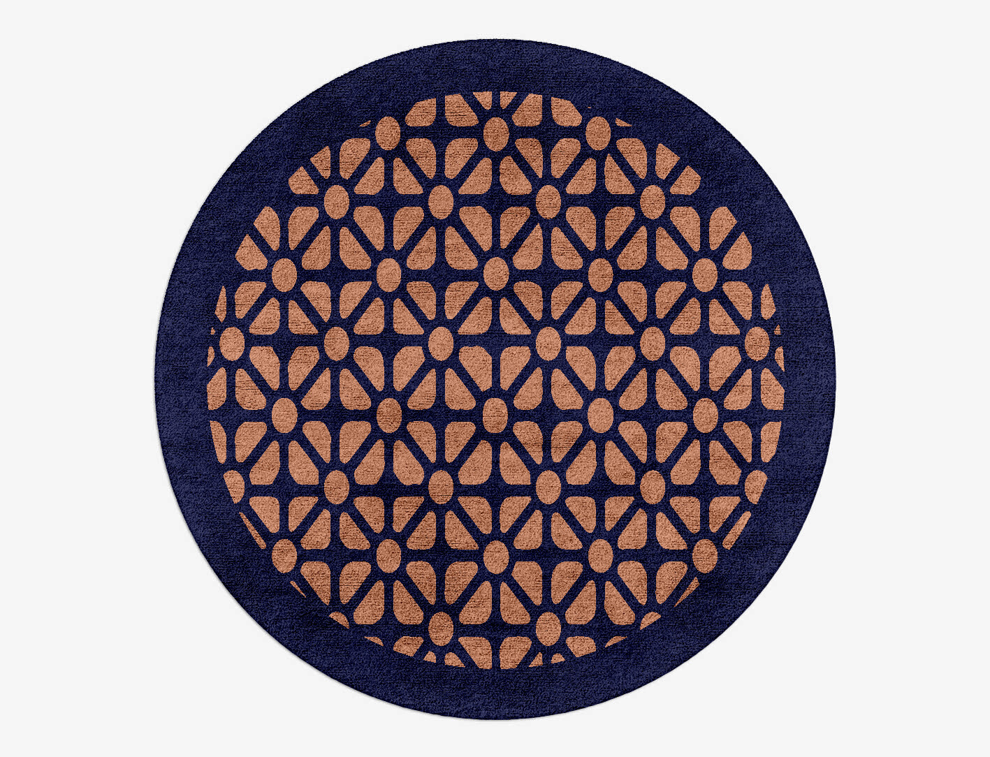 Floreale Geometric Round Hand Tufted Bamboo Silk Custom Rug by Rug Artisan
