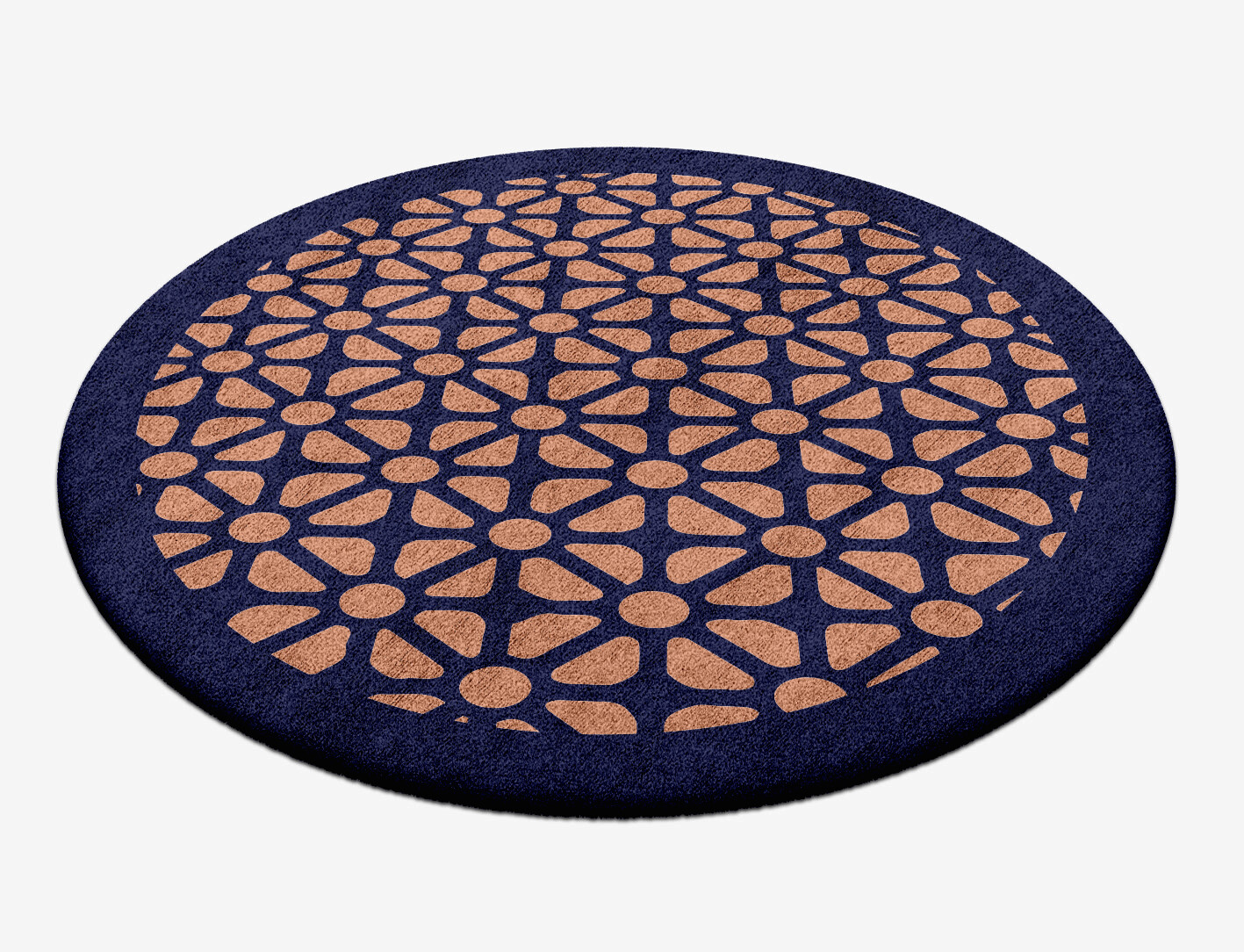 Floreale Geometric Round Hand Tufted Bamboo Silk Custom Rug by Rug Artisan
